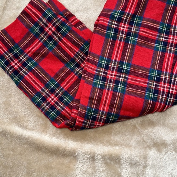 Janie and Jack Red Plaid Kids Formal Bottoms - Picture 2 of 3
